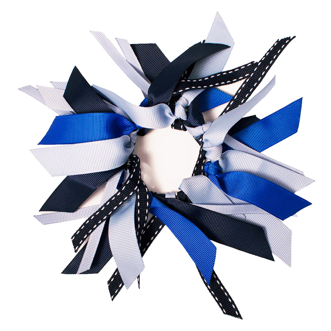 Mia Spirit Satin Ribbon Bow Ponytailers - Royal Blue Royal Blue